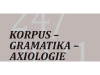 Nové číslo časopisu Korpus – gramatika – axiologie