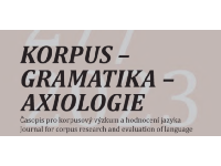 Nové číslo časopisu Korpus – gramatika – axiologie