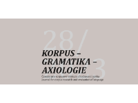 Nové číslo časopisu Korpus – gramatika – axiologie